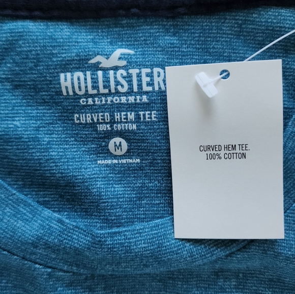 Hollister - Teal Curved Hem Tee - Picture 2 of 2
